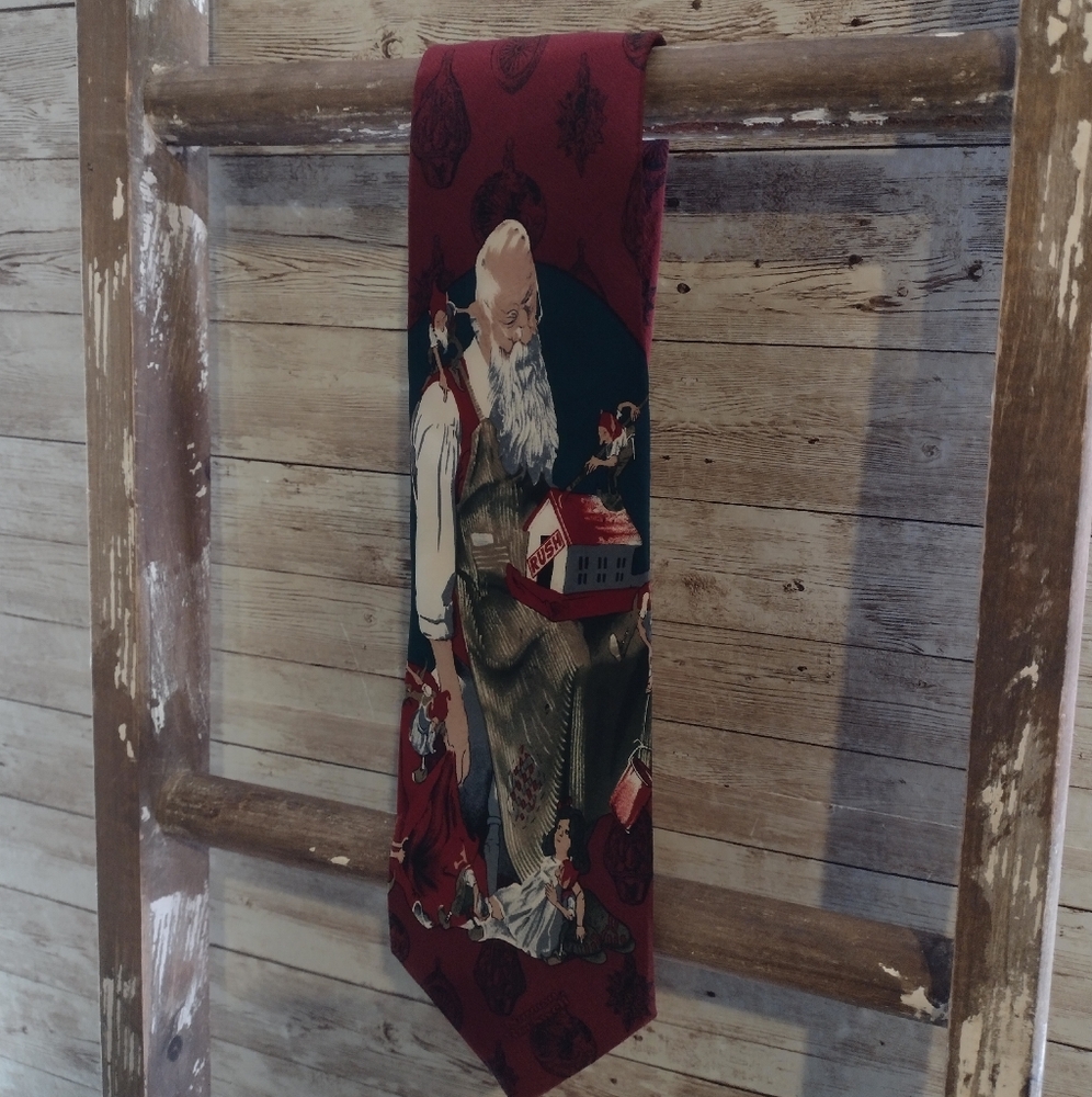 VTG 90's Norman Rockwell Christmas Tie